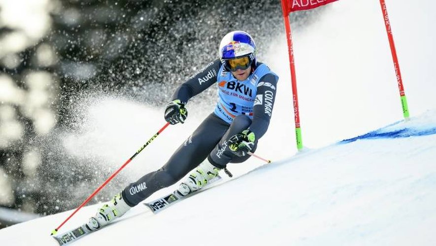 Le Français Alexis Pinturault lors de la 1re manche du slalom géant d'Adelboden (Suisse), le 7 janvier 2016