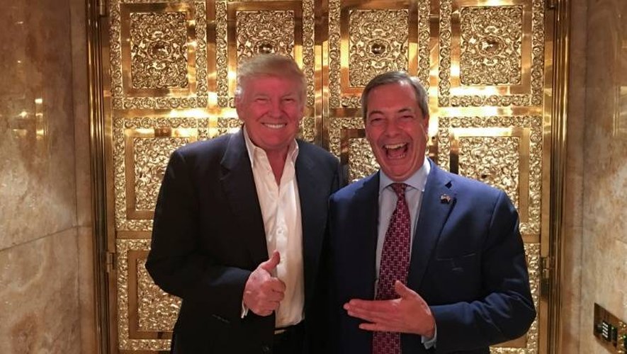 Donald Trump et Nigel Farage le 12 novembre 2016 à la Trump Tower à New York