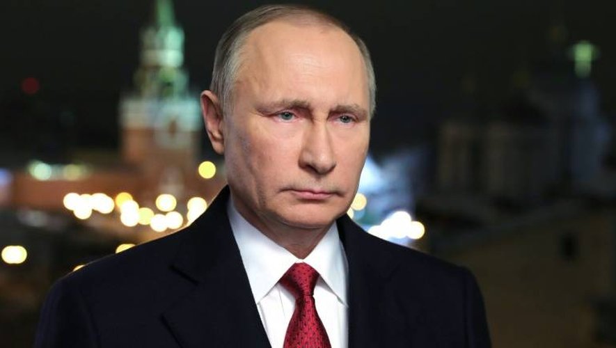 Le président russe Vladimir Poutine, le 31 décembre 2016 au Kremlin, à Moscou