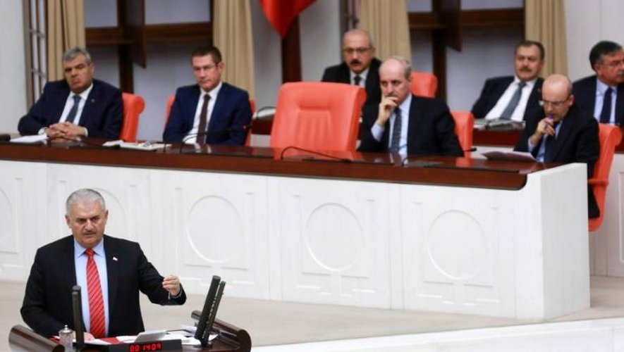 Le Premier ministre turc, Binali Yildirim, au Parlement à Ankara, le 9 janvier 2017