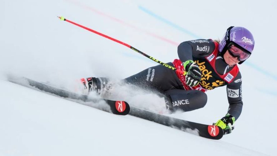 La Française Tessa Worley lors de la 1re manche du slalom géant de Maribor, le 7 janvier 2017