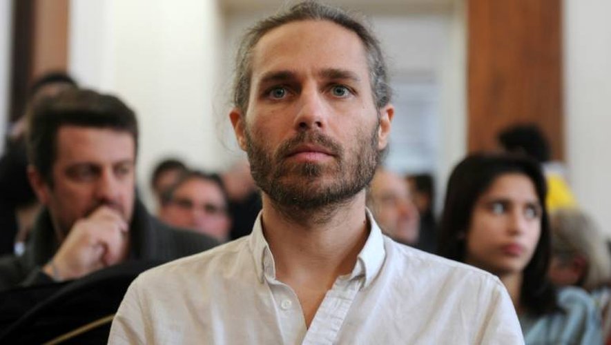 Le militant altermondialiste Jon Palais lors de son procès à Dax, dans le sud-est de la France, le 9 janvier 2017