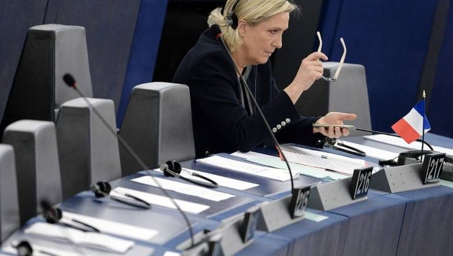 Marine Le Pen au Parlement européen le 26 octobre 2016 à Strasbourg