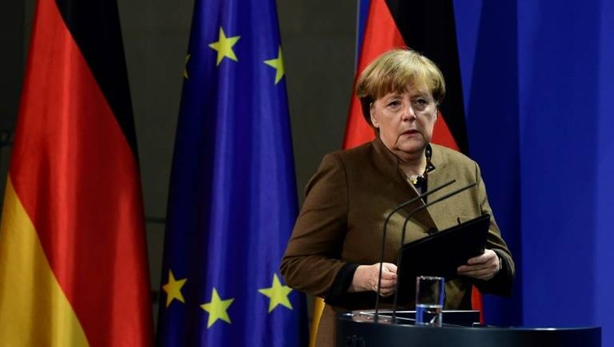 La chancelière allemande Angela Merkel lors d'une conférence de presse à Berlin, le 23 décembre 2016