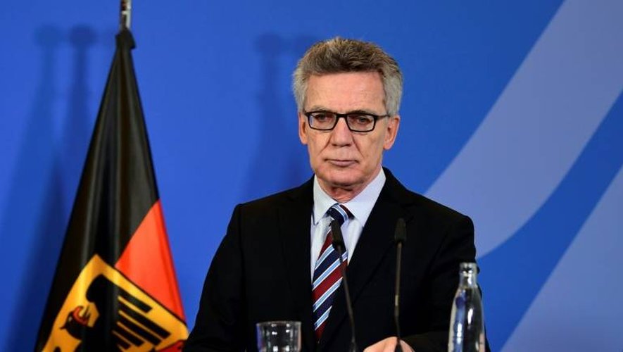 Le ministre allemand de l'Intérieur Thomas de Maizière lors d'une conférence de presse le 23 décembre 2016 à Berlin