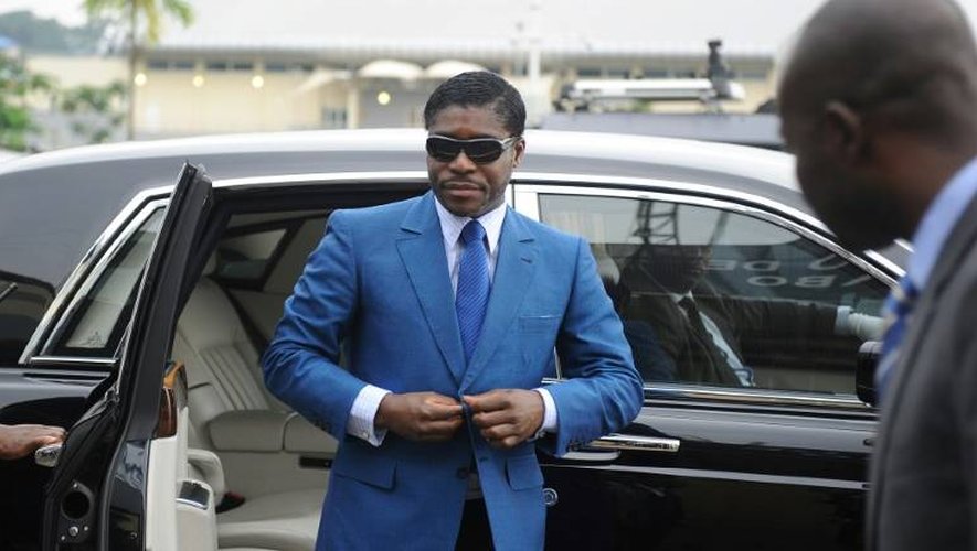 Teodorin Obiang, le fils du président de Guinée équatoriale, le 24 juin 2013 au stade de Malabo