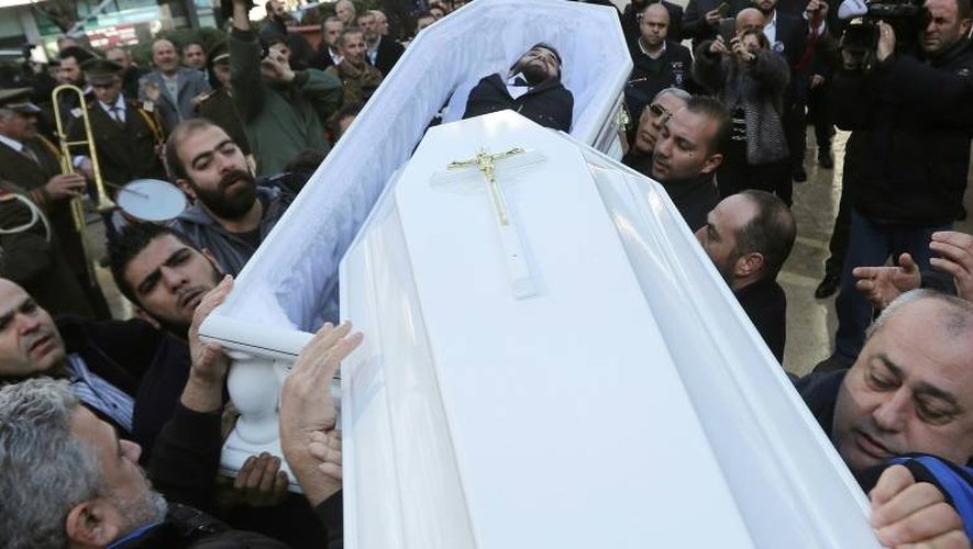 Funérailles, le 3 janvier à Beyrouth, d'Elias Wardini, l'une des 39 victimes de l'attentat du nouvel an à Istanbul