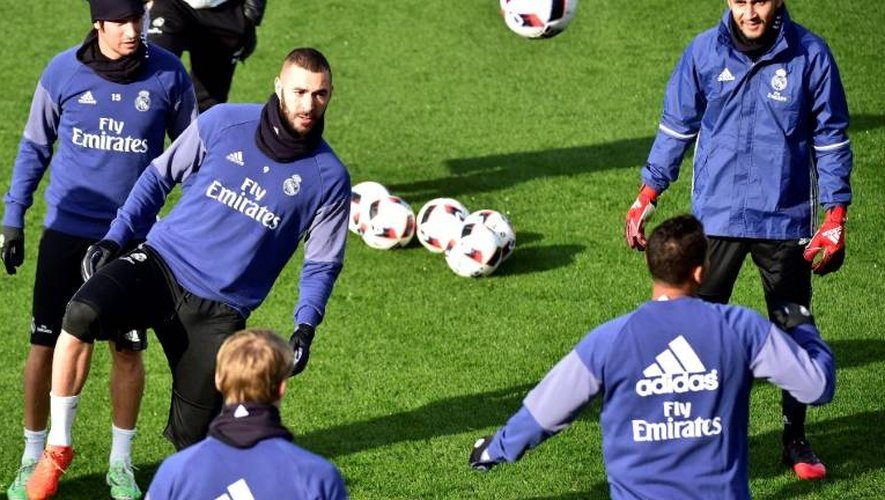 L'entraînement du Real à la veille du match de la Coupe du Roi face à Séville, le 3 janvier 2017 à Madrid