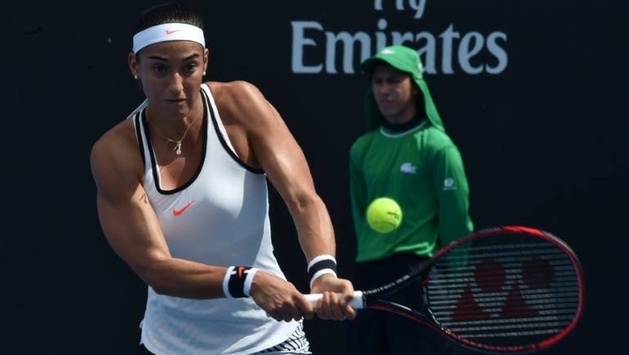 Caroline Garcia contre l'Ukrainienne Kateryna Bondarenko, lors du premier tour de l'Open d'Australie, le 17 janvier 2017 à Melbourne