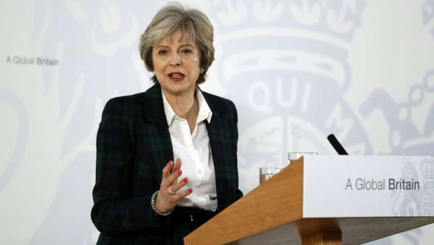 La Première ministre britannique Theresa May à Londres, le 17 janvier 2017