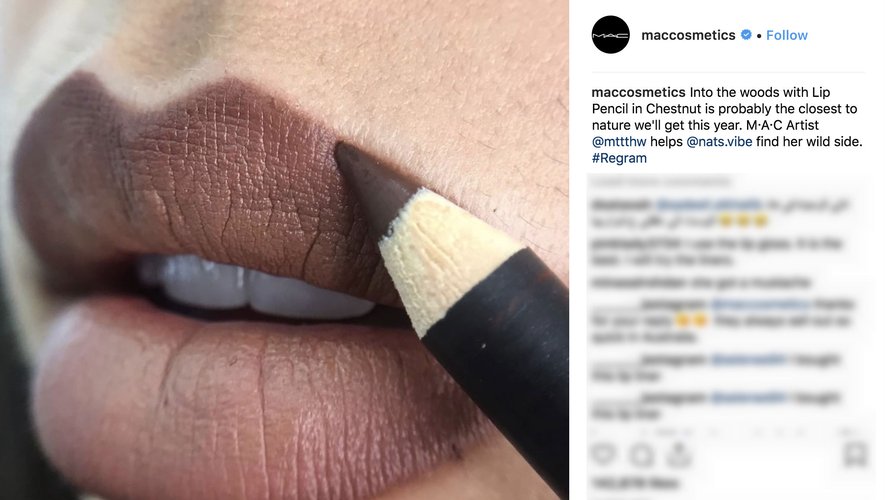 Mac Cosmetics sur Instagram 2018