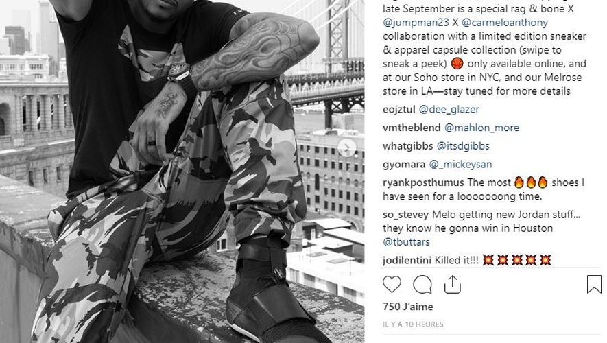 Rag & Bone fait équipe avec Carmelo Anthony pour revisiter une paire d'Air Jordan XX.