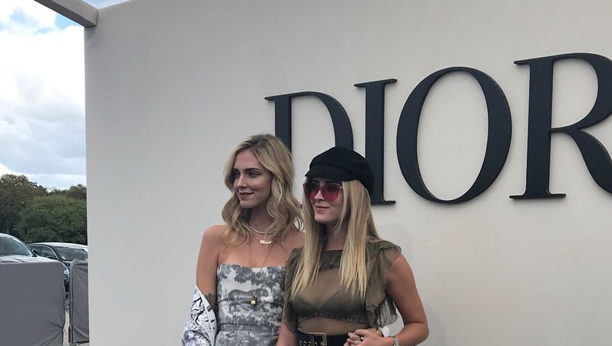 Chiara Ferragni et sa soeur au défilé Dior - Printemps-été 2019 - Paris, le 24 septembre 2018.