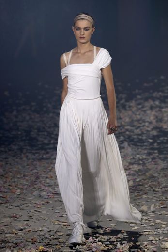 Maria Grazia Chiuri s'est inspirée du thème de la danse pour la collection printemps-été 2019 de la maison Dior. Paris, le 24 septembre 2018.