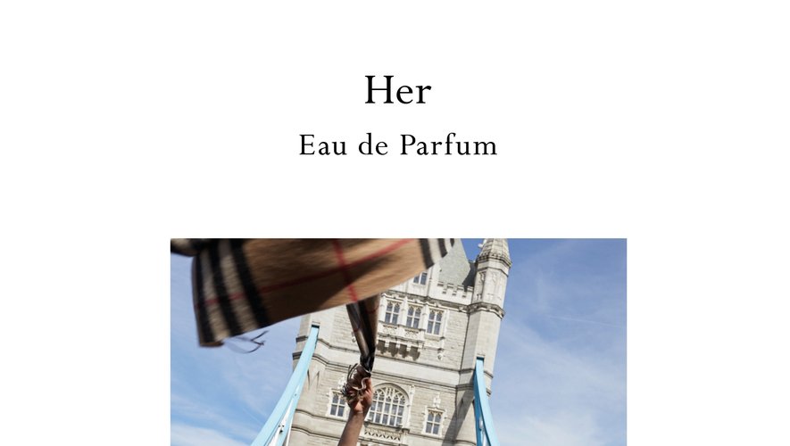 La campagne de l'eau de parfum "Her" de Burberry avec Cara Delevingne.