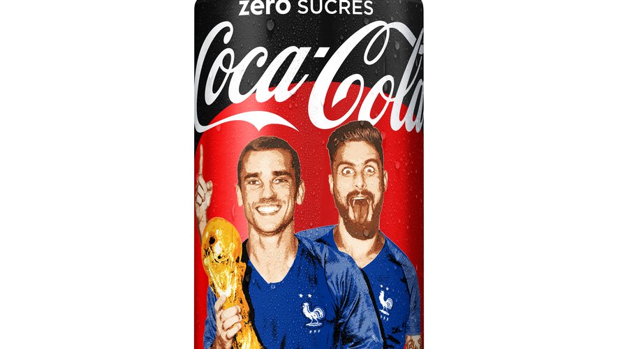 12 Bleus champions du monde s'affichent sur les canettes Coca-Cola