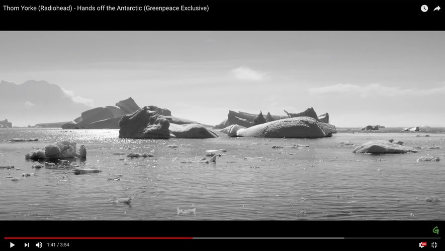 "Hands off the Antarctic", le nouveau titre de Thom Yorke pour l'organisation Greenpeace.