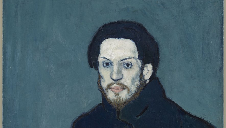 "Autoportrait" par Pablo Picasso à découvrir dans le cadre de l'exposition "Picasso. Bleu et rose".