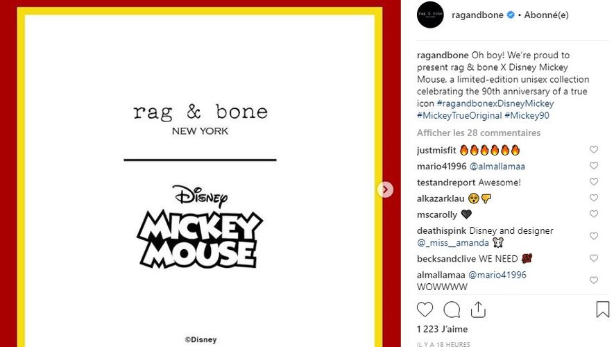 Rag & Bone signe une capsule pour le 90e anniversaire de Mickey.