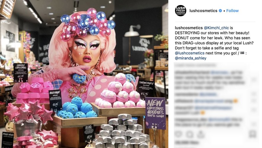 Lush Cosmetics Instagram 2018 avec Kim Chi