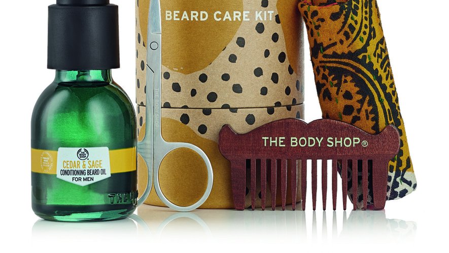 Le Kit Entretien Barbe de The Body Shop - Prix : 22€ - Site : www.thebodyshop.com.