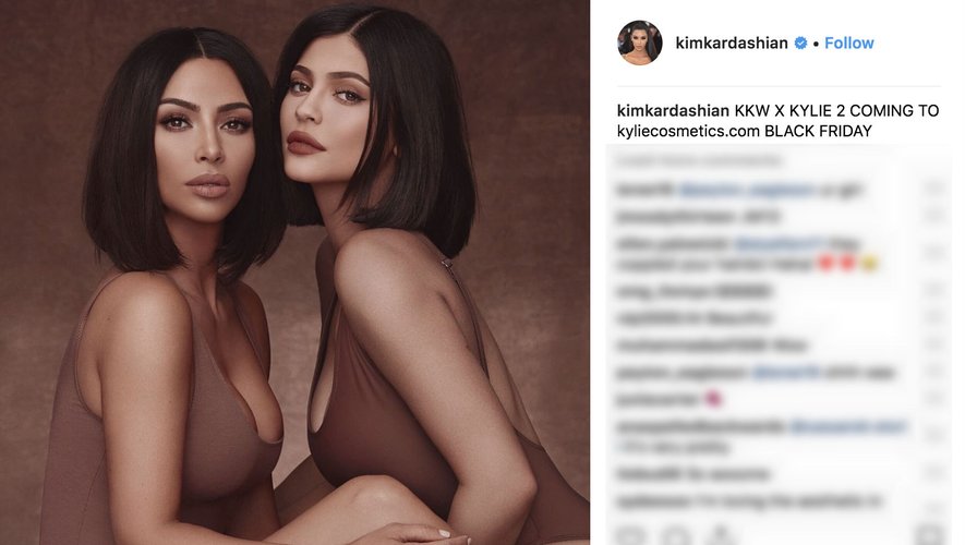 Kim Kardashian sur Instagram 2018 avec sa soeur, Kylie Jenner.