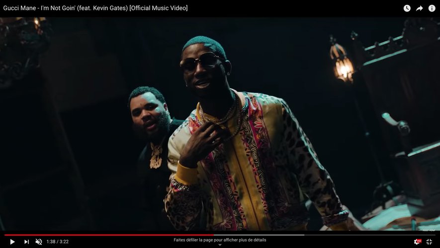 Gucci Mane dans son dernier clip "I'm Not Goin'".