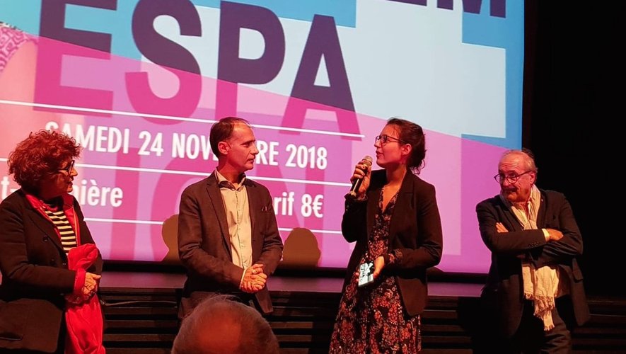Annie Martin et  Pascal Galopin ont exporté le festival du film d’Espalion en région parisienne.