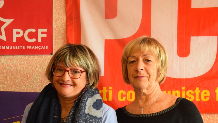 Corinne Compan, secrétaire départementale de Millau 1, aux côtés de l'ancienne secrétaire départementale Martine Perez.