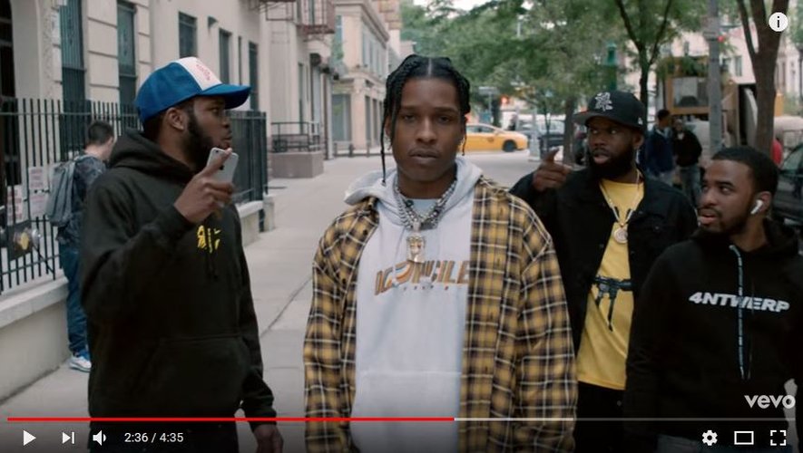 A$AP Rocky dans son nouveau clip "Tony Tone".