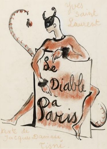 Cent dessins inédits du couturier Yves saint Laurent, jamais montrés ni exposés, seront mis aux enchères mercredi à Paris