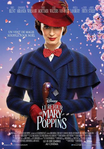 L'actrice Emily Blunt incarne la fabuleuse Mary Poppins dans "Le retour de Mary Poppins" réalisé par Rob Marshall.
