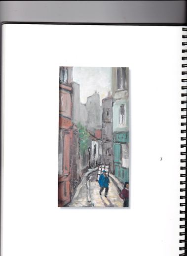 Le jeune Villaret a peint les scènes de vie des quartiers parisiens.