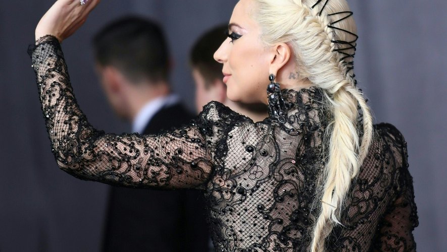 Lady Gaga arrive à la 60ème cérémonie des Grammy Awards, le 28 janvier 2018, à New York
