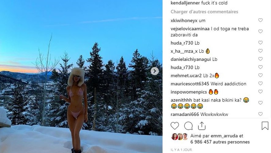 Kendall Jenner profite de vacances au ski avant le passage à la nouvelle année.