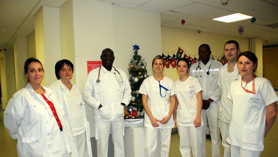 L’équipe des urgences et du labo à l’hôpital de Decazeville./ DDM, BHSP.