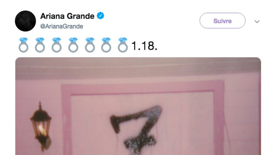 Ariana Grande dévoile sur Twitter l'arrivée d'un nouveau single qui sortira le 18 janvier