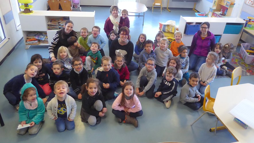 Les enfants de 3 à 5 ans réunis à l’école Jean Boudou mercredi dernier.
