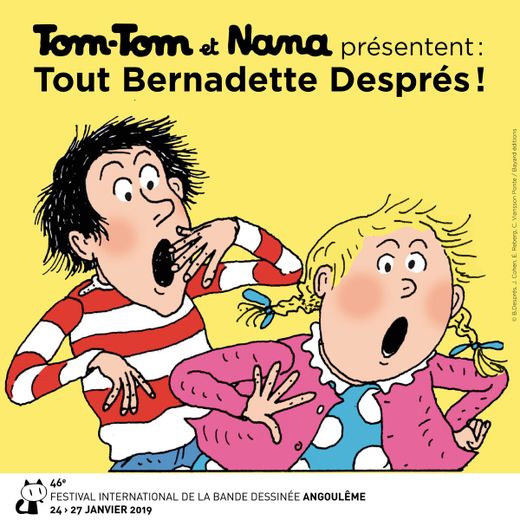 Tom-Tom et Nana, les deux enfants dessinés depuis plus de 40 ans par Bernadette Després, s'exposent pour la première fois au Festival international de la BD d'Angoulême