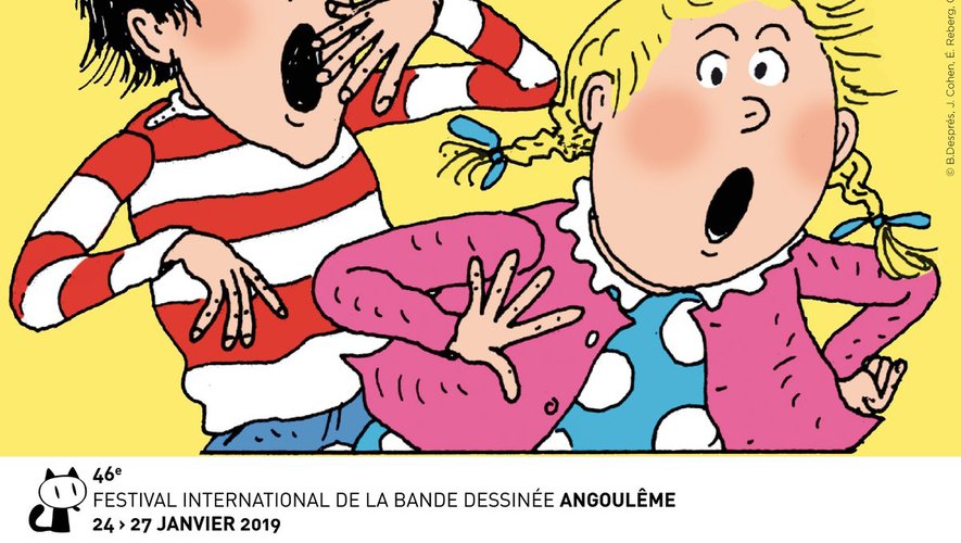 Tom-Tom et Nana, les deux enfants dessinés depuis plus de 40 ans par Bernadette Després, s'exposent pour la première fois au Festival international de la BD d'Angoulême