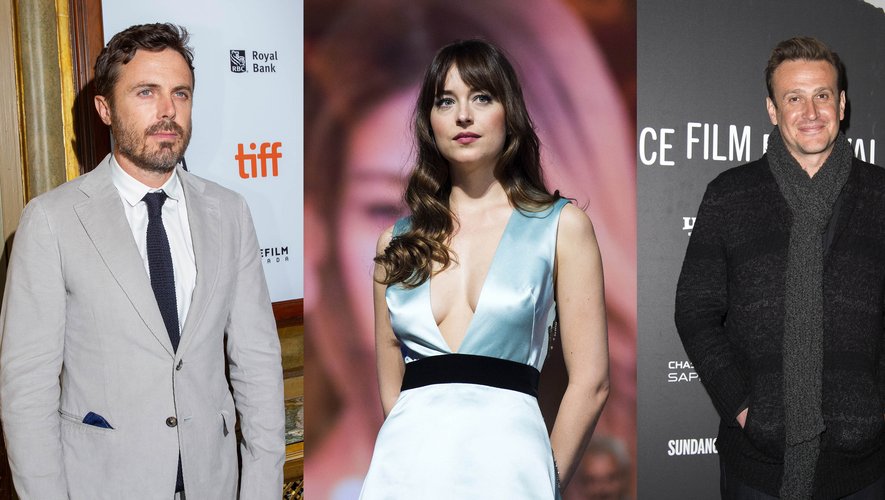 (de gauche à droite) Casey Affleck, Dakota Johnson et Jason Segel tiendront les rôles principaux de "The Friend".