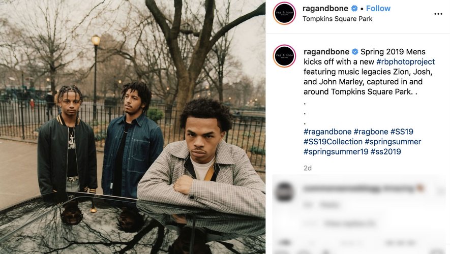 Rag & Bone sur Instagram 2019