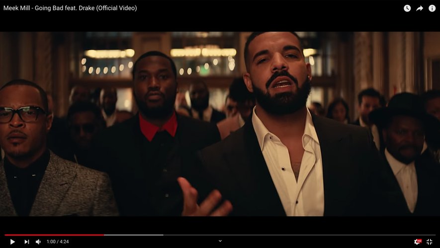 Drake  dans le dernier clip de Meek Mill "Going Bad".