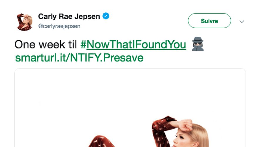 Le prochain single de Carly Rae Jespen sortira le 27 février.