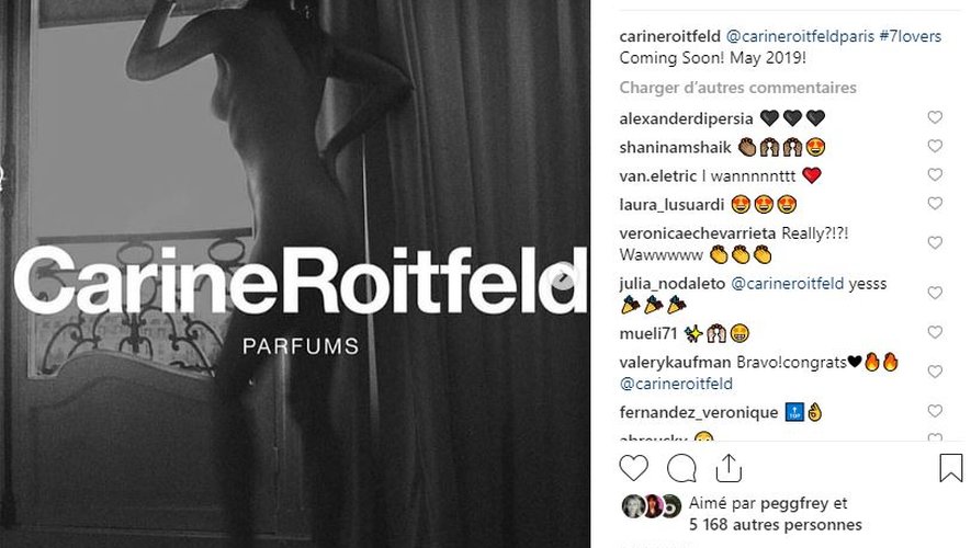 Carine Roitfeld lancera sa ligne de parfums en mai prochain.