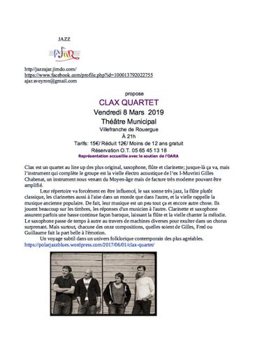 Clax Quartet en concert