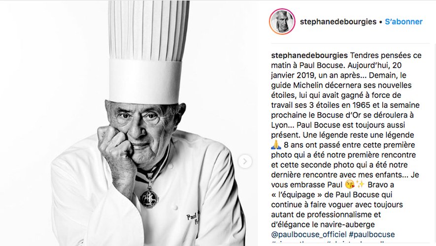 Paul Bocus sur l'Instagram de Stéphane de Bourgies