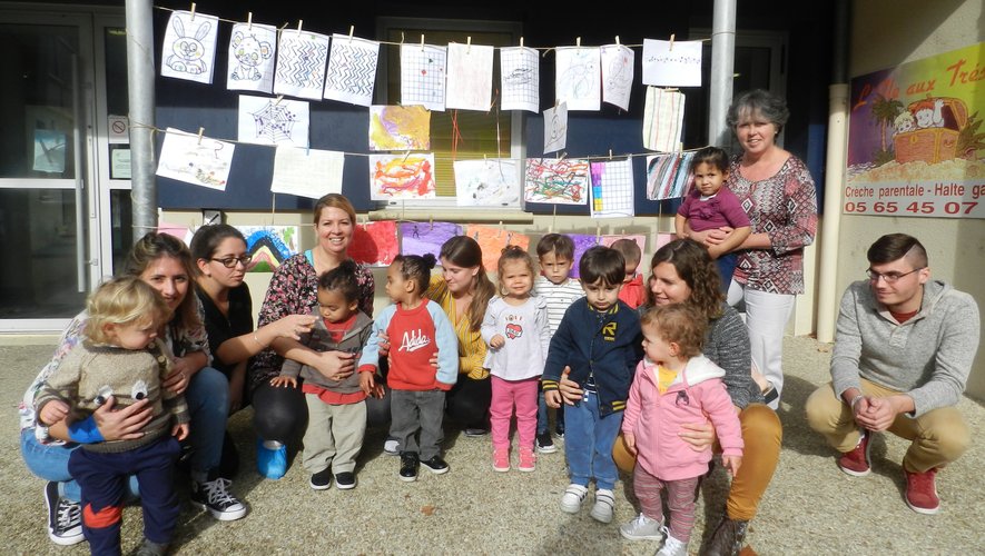 L’automne dernier, la maison de la petite enfance a participé à « La Grande Lessive ».