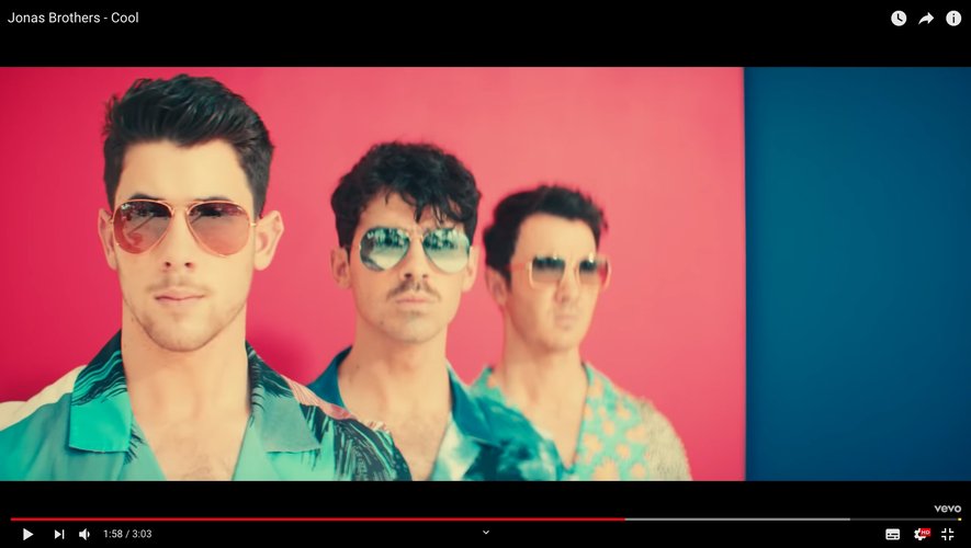 Les Jonas Brothers ont dévoilé le clip de "Cool" sur YouTube.