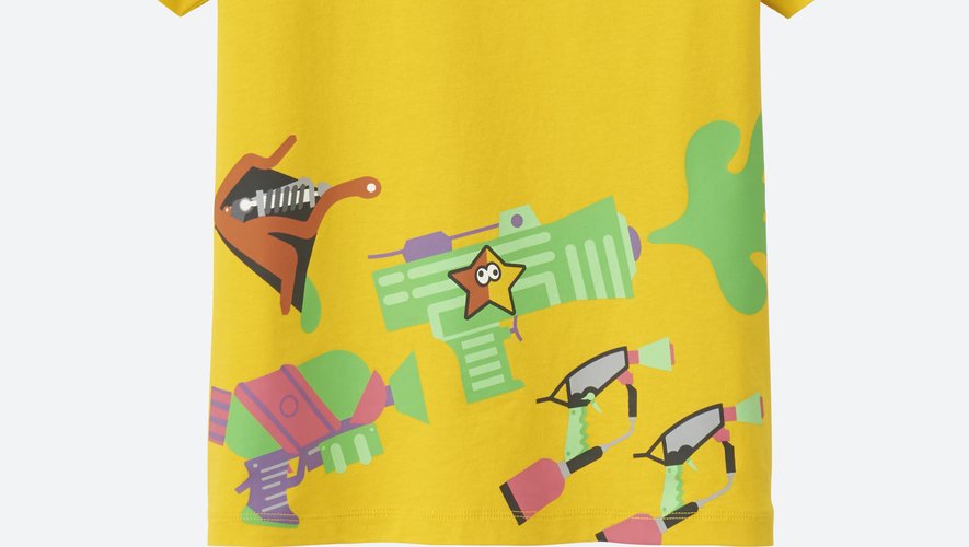 Un des T-shirts issus de la collection "UT Splatoon" par Uniqlo x Nintendo.